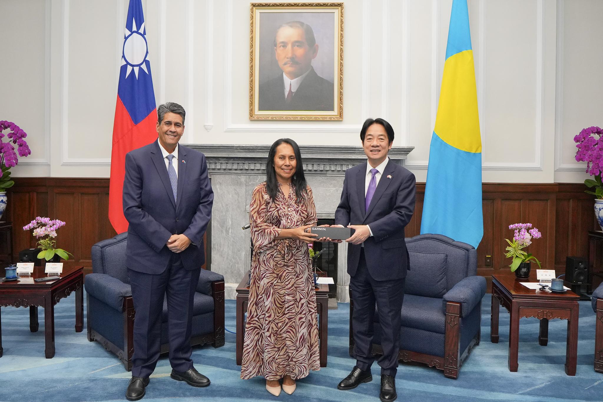 Taiwan President Lai Ching-te welcomed President Surangel S. Whipps Jr., First Lady Valerie Whipps, and a Palau delegation May 19-22. This is President Whipps&#039; first state visit following the inauguration of his second term, which took place in January. Whipps and his delegation were special guests at several ceremonies, including a military Honor Guard ceremony, a visit to the Presidential Palace and a state dinner. Photos courtesy Taiwan Government
