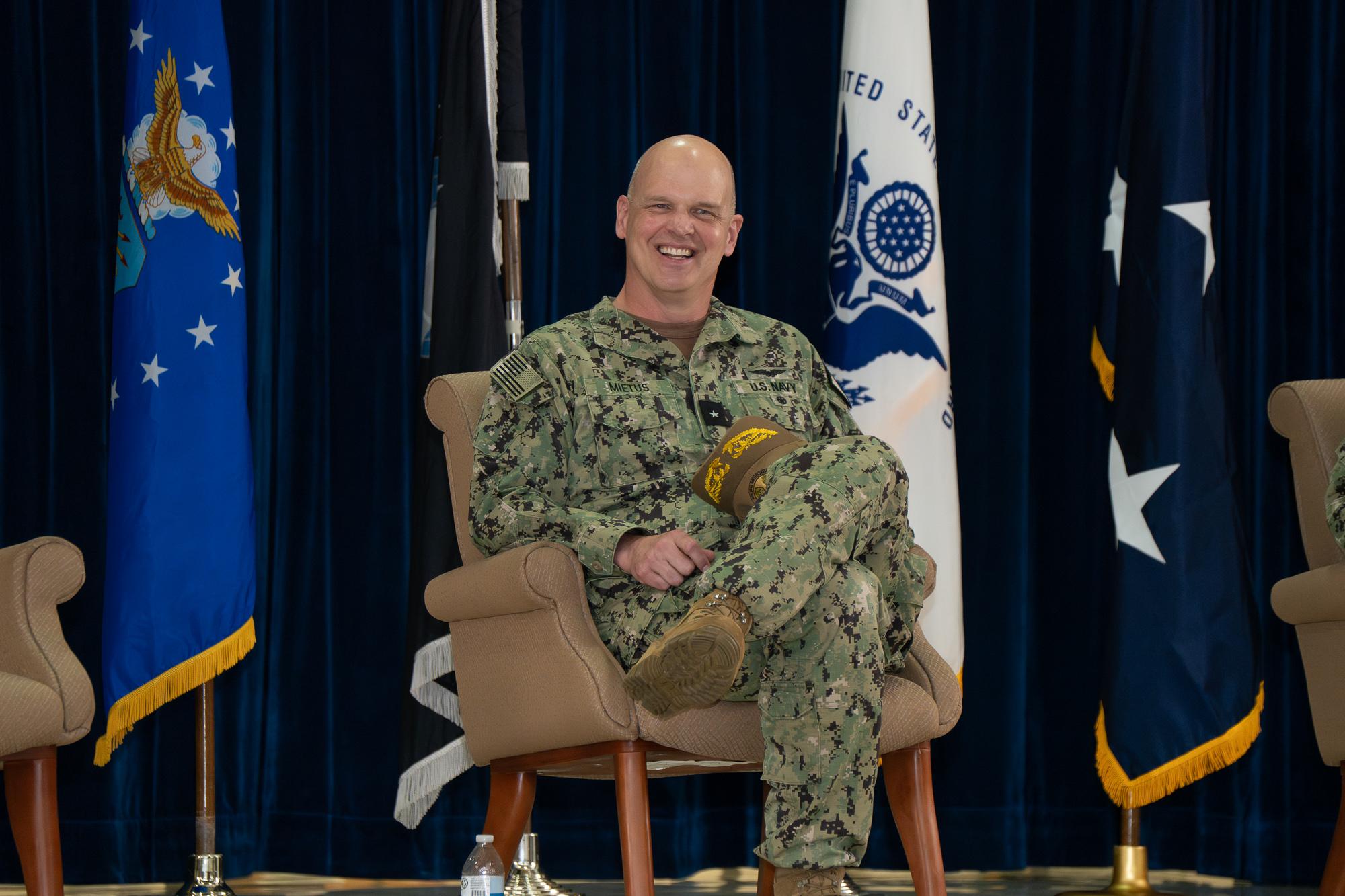 Rear Adm. Brett W. Mietus, incoming commander, Joint Region Marianas. Photo by Skyler Obispo 