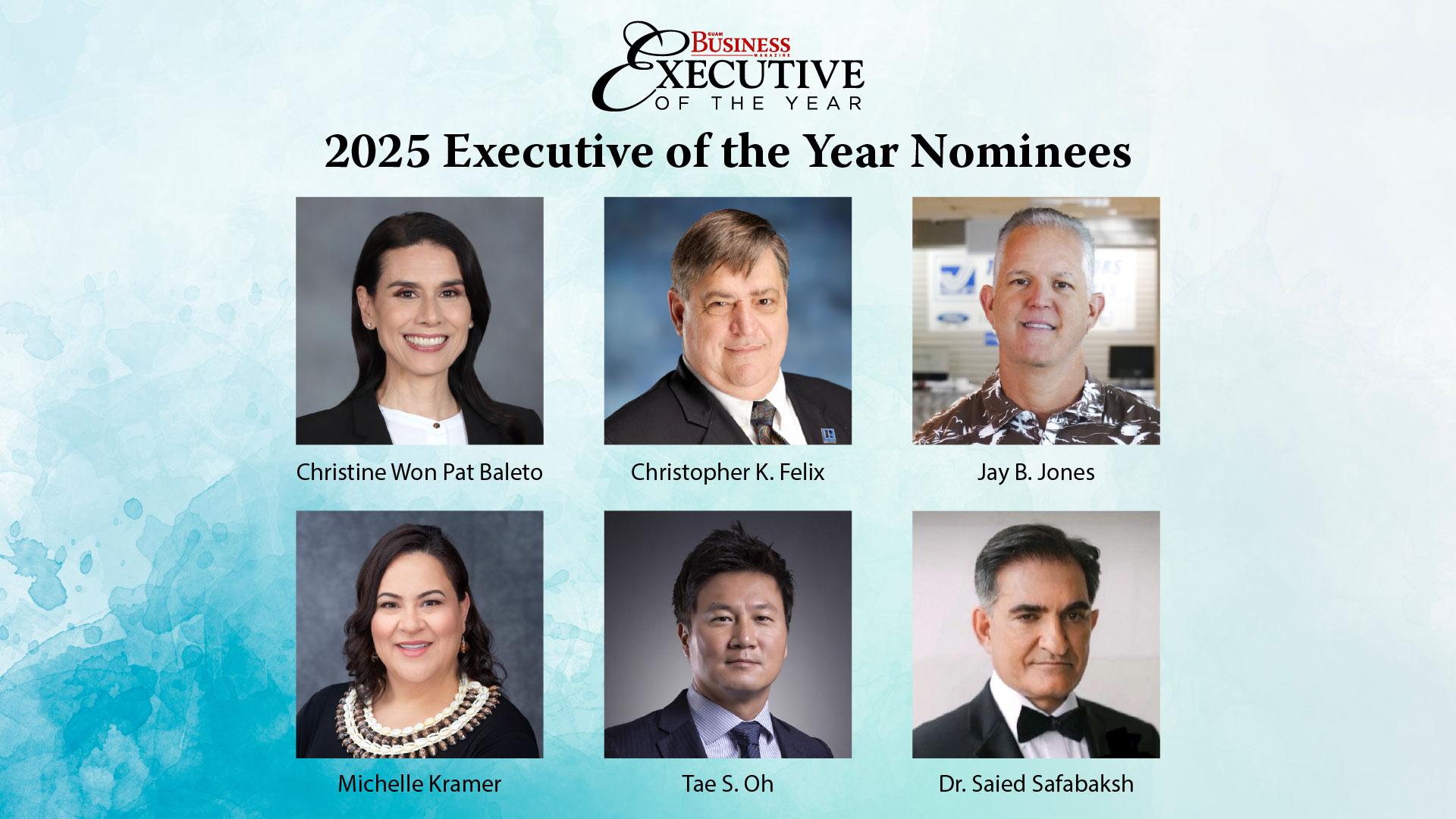 Guam Business Magazine announces nominees for the 2025 Guam Business Magazine Executive of the Year 