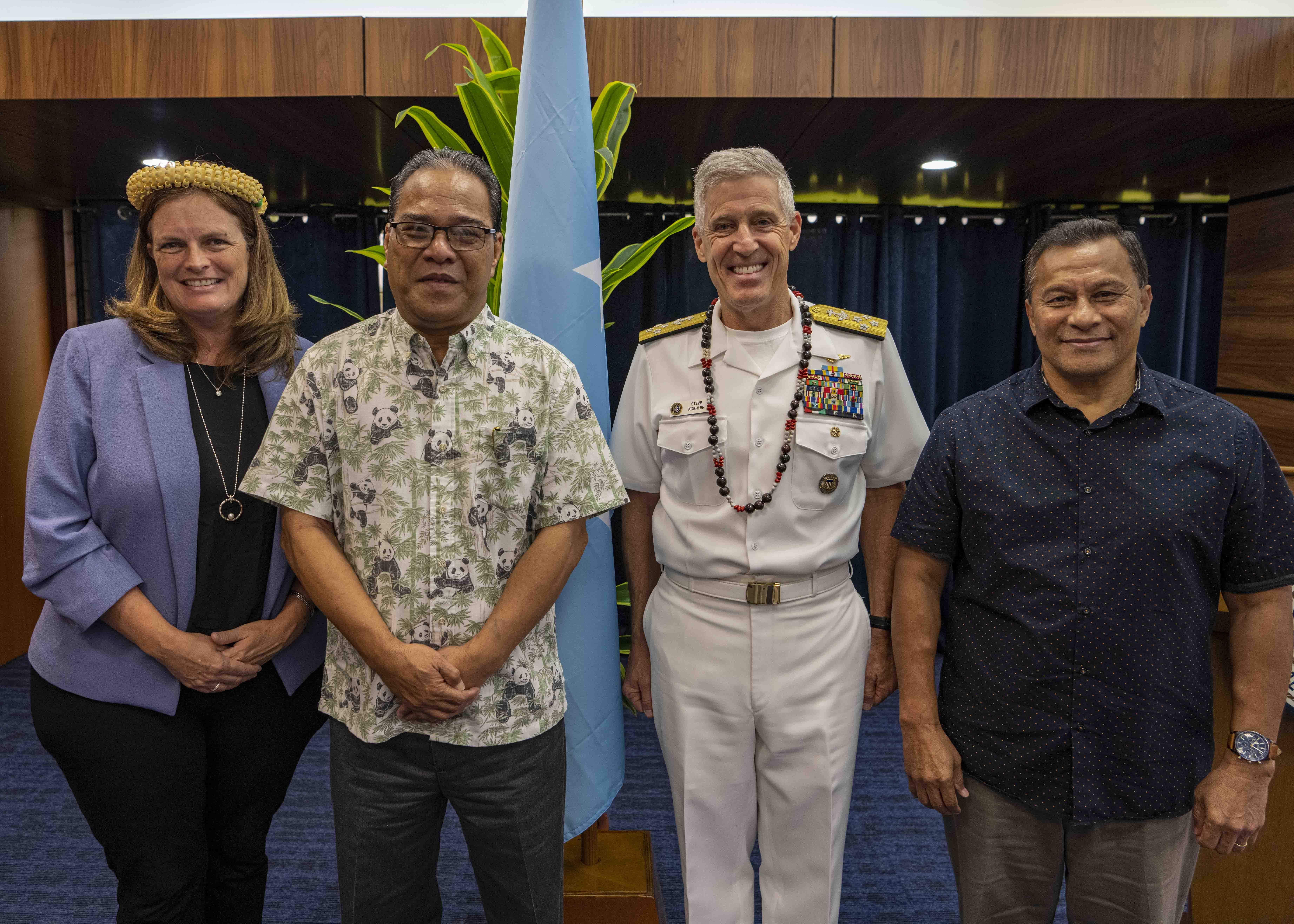 U.S. Navy officials visit Micronesia