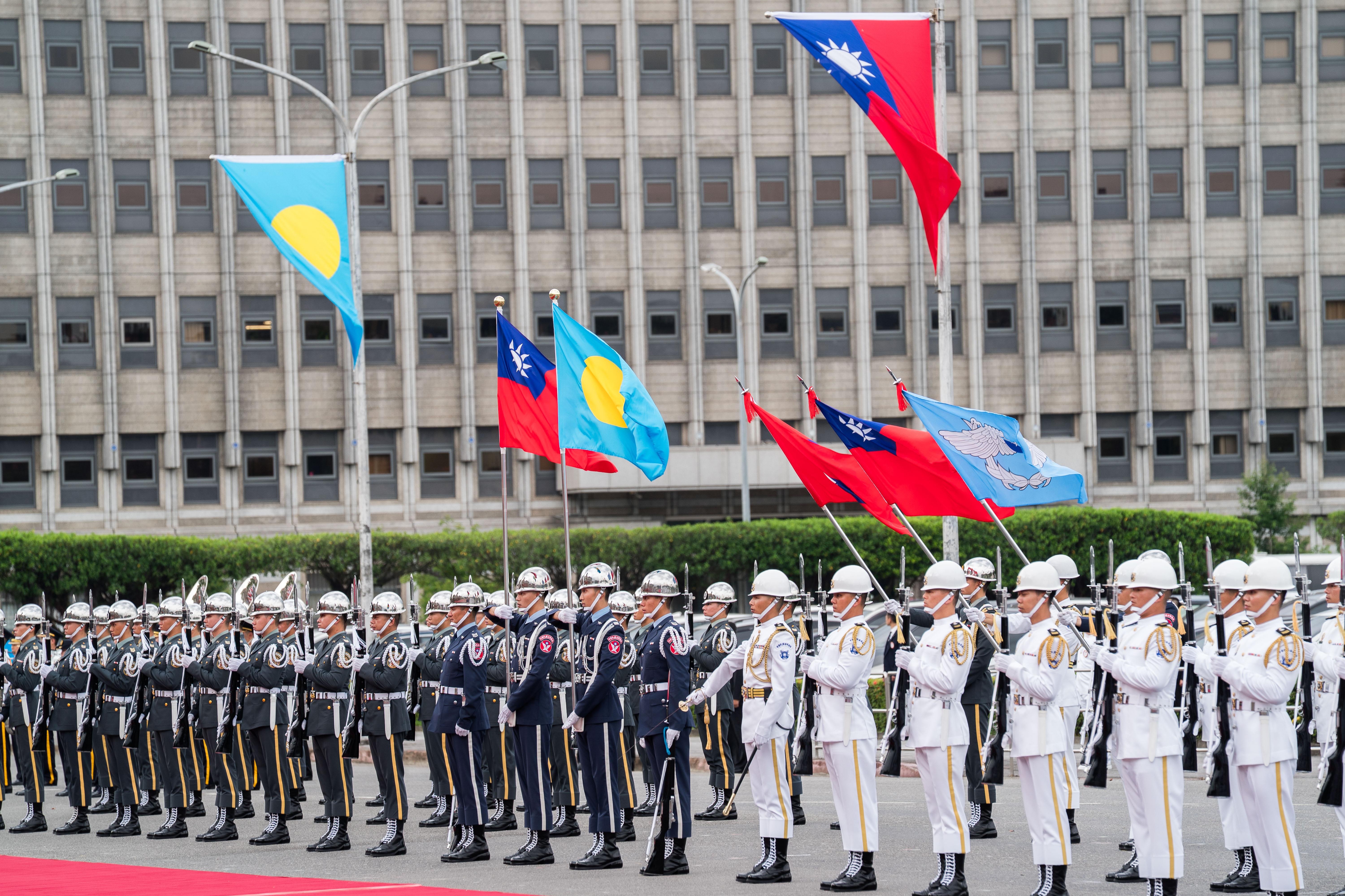 Taiwan President Lai Ching-te welcomed President Surangel S. Whipps Jr., First Lady Valerie Whipps, and a Palau delegation May 19-22. This is President Whipps&#039; first state visit following the inauguration of his second term, which took place in January. Whipps and his delegation were special guests at several ceremonies, including a military Honor Guard ceremony, a visit to the Presidential Palace and a state dinner. Photos courtesy Taiwan Government