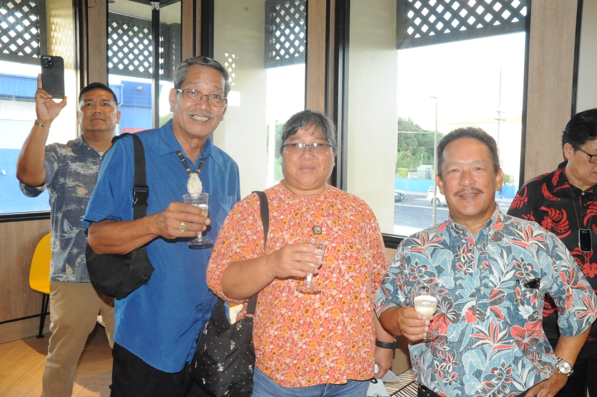 (From left) Sen. Joe S. San Agustin, chairman of the Committee on General Government Operations &amp; Appropriations of the 37th Guam Legislature; Mayor Melissa B. Savares of Dededo; and Peter P. “Sonny” Ada, president and chairman, Ada&#039;s Trust &amp; Investment Inc.