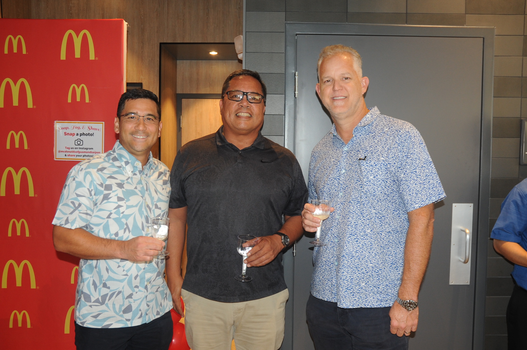 (From left) Patrick Bulaon, vice president and general manager for Guam &amp; Micronesia, Matson Navigation Co.; Jay Santos, general manager, Triple J Saipan; and Jay B. Jones, senior vice president for Triple J Enterprises Inc. 