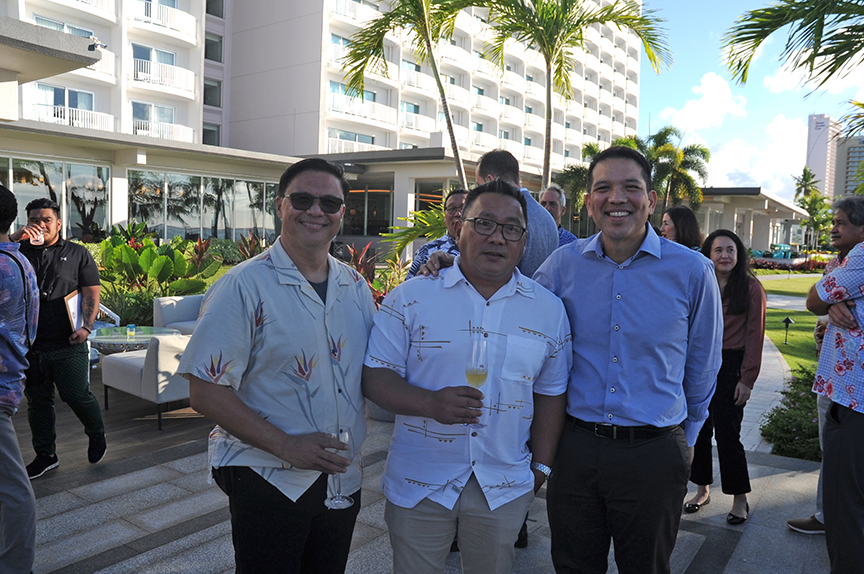 (From left) Richard Valerio; regional supervisor for Cargo Operations for United Airlines; Ivan Quichocho; vice president for Tan Holdings, and Samuel V. Shinohara; managing director for United Airlines.