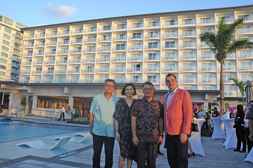 (From left) George Chiu, executive vice president of Tan Holdings; Jennifer Tan Su, executive vice president of S.A.I. Leisure Group Co. Ltd., which does business as Asia Pacific Hotels in Guam and Saipan; Jerry Cho Yee Tan, president of Tan Holdings and of SAI for Guam and Saipan; and Thomas Mayrhofer, regional general manager of the Crowne Plaza Resort Guam and the Crowne Plaza Resort Saipan.